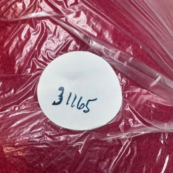 Vintage International Scene Blazer Womens 7/8 Red Wool Blend Coat Leather Trim - Picture 10 of 10